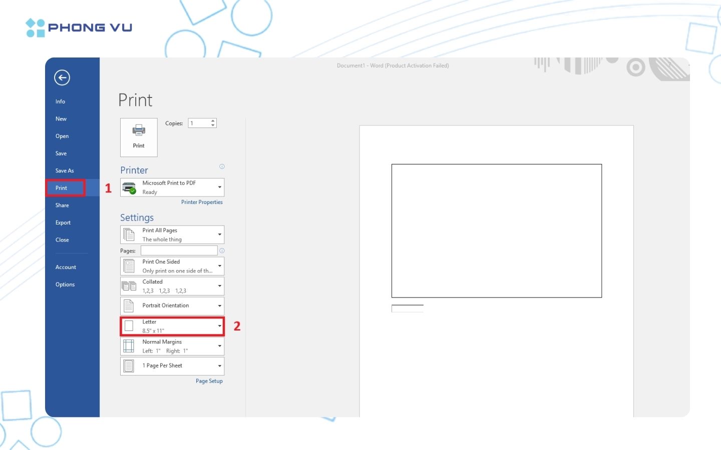 Cách sử dụng máy in cho người mới bắt đầu đơn giản nhất 16 Nhấn chọn Print và chọn Letter