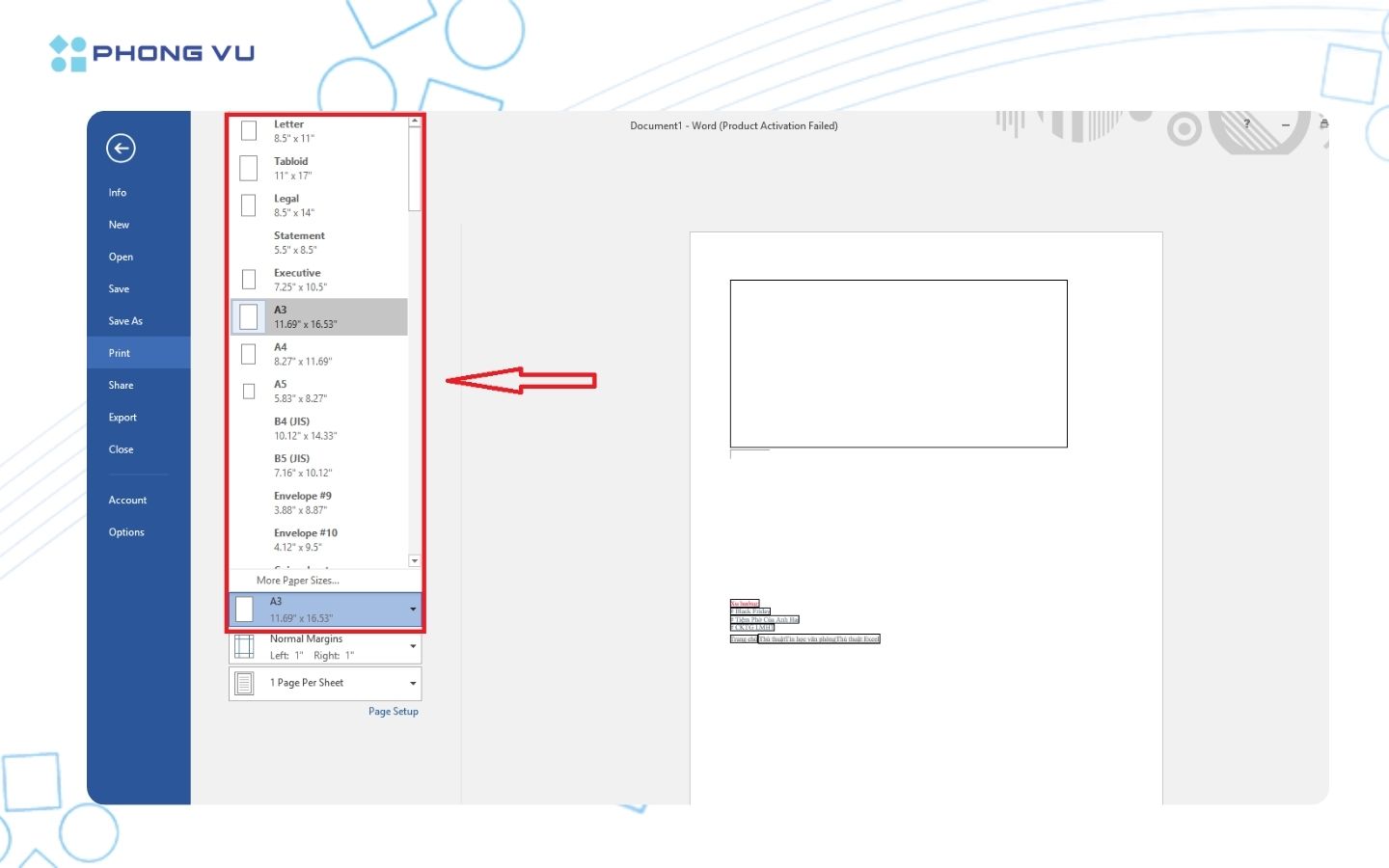 Cách sử dụng máy in cho người mới bắt đầu đơn giản nhất 17 Chọn kích thước phù hợp với nhu cầu