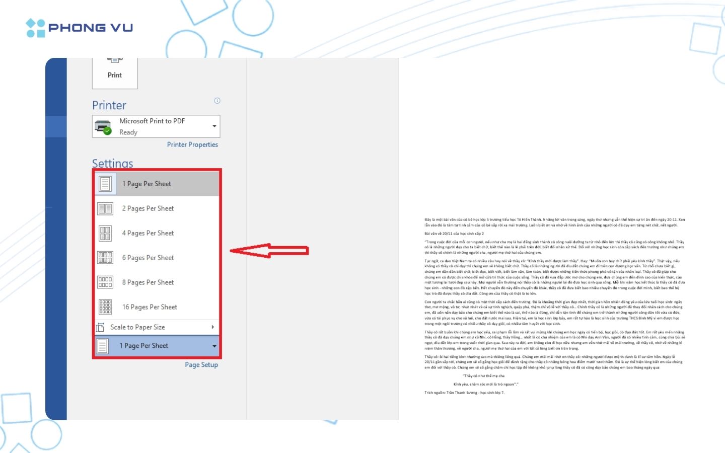 Cách sử dụng máy in cho người mới bắt đầu đơn giản nhất 20 Chọn số trang muốn gộp khi in