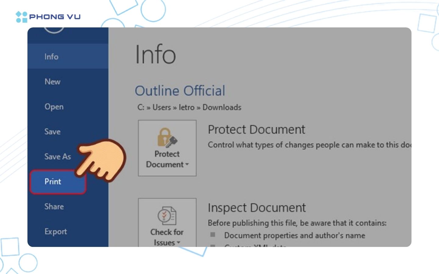 Cách sử dụng máy in cho người mới bắt đầu đơn giản nhất 7 Chọn mục Print