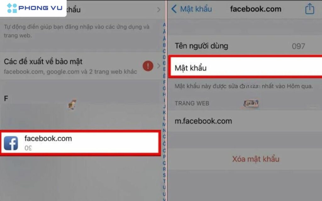 Xem mật khẩu Facebook đã được lưu trên máy