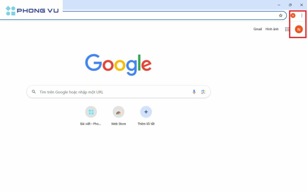Mở trình duyệt Chrome và chọn vào biểu tượng dấu ba chấm ở góc phải