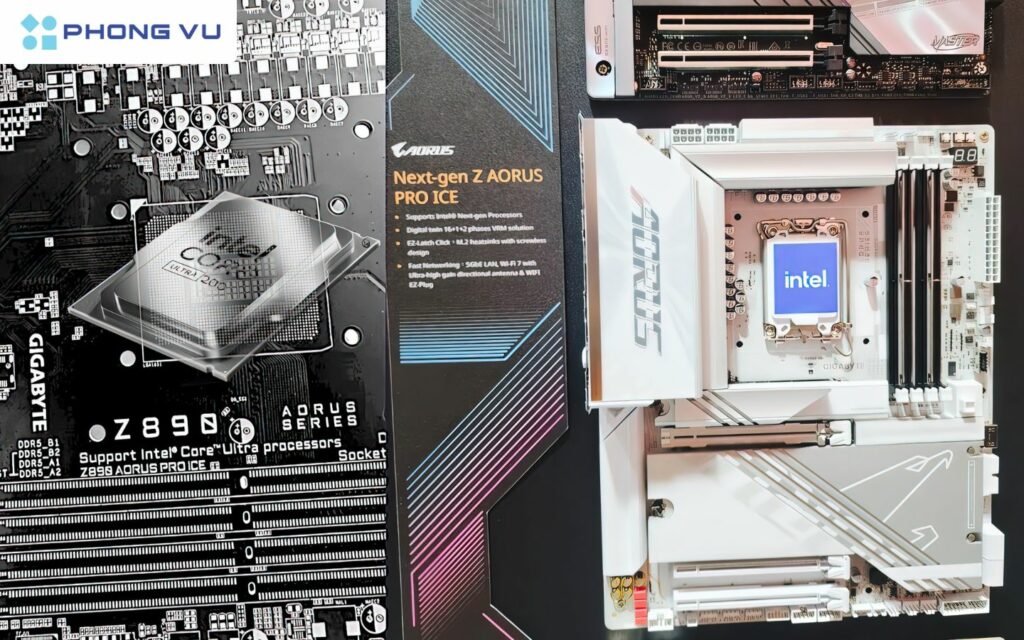 Mainboard Z890 hỗ trợ công nghệ kết nối tiên tiến, mang lại tốc độ mạnh mẽ