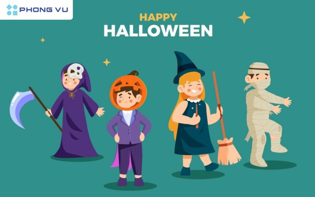 Trang phục chơi Halloween đều có những tone chủ đạo là: Cam và Đen