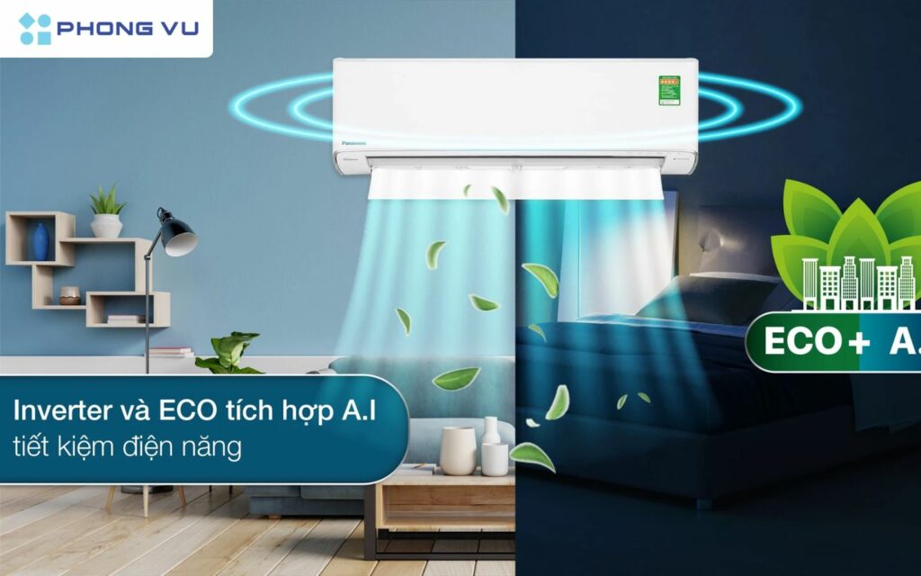 Máy lạnh Panasonic Inverter 1 HP CU/CS-RU9AKH được trang bị hệ thống lọc không khí công nghệ nanoe™ X