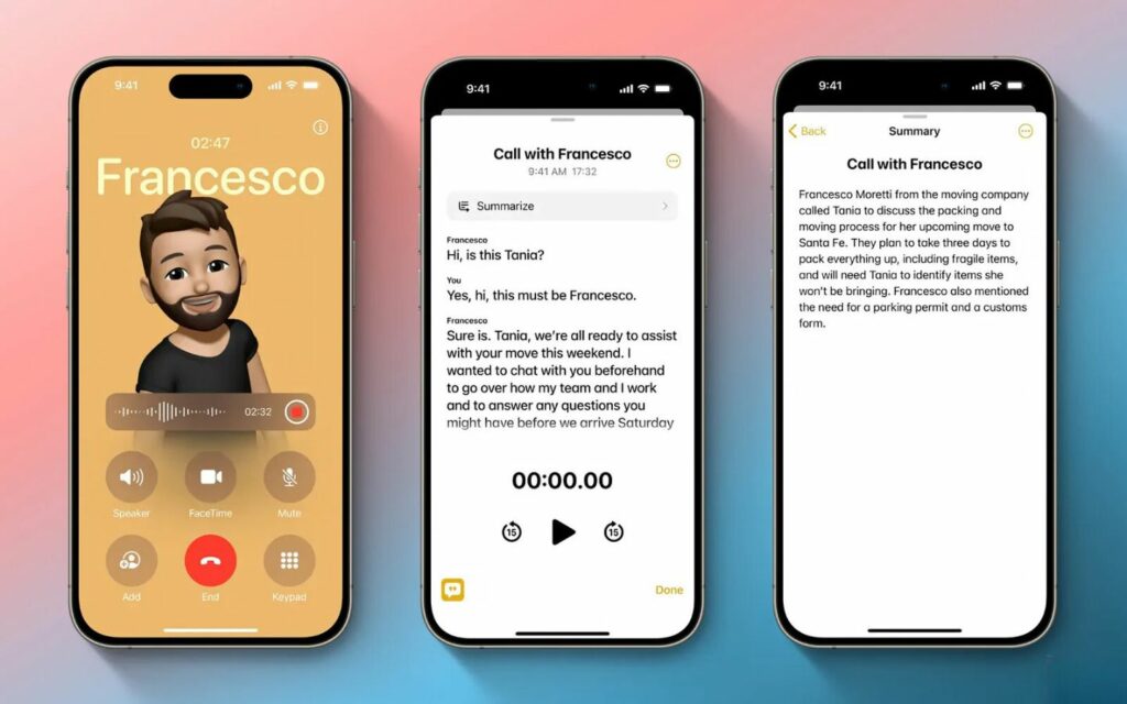 Apple đã cho ra mắt tính năng ghi âm cuộc gọi trên iOS 18.1