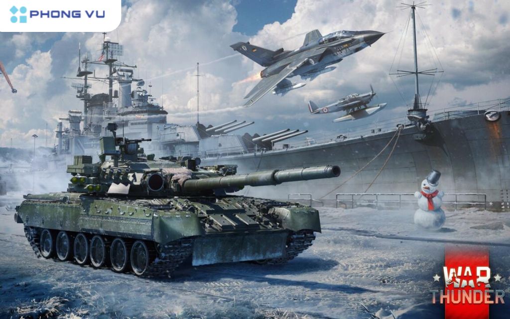 War Thunder, tựa game mô phỏng chiến đấu với  hàng loạt phương tiện chiến đấu từ Thế chiến II đến hiện đạ