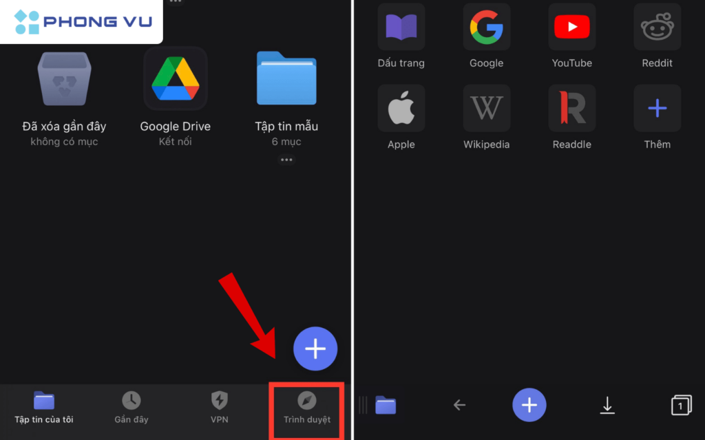 3 Cách tải video Twitter HD mới nhất, đơn giản ai cũng làm được 4 Mở ứng dụng Documents > Nhấn vào biểu tượng trình duyệt ở góc dưới cùng bên phải để di chuyển tới Chrome trong trình duyệt