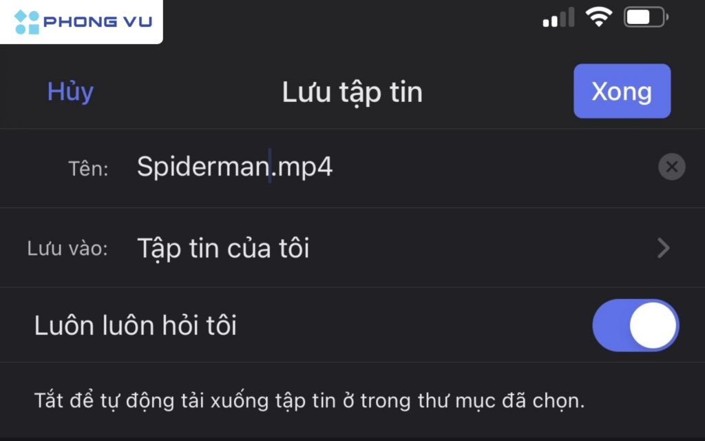 3 Cách tải video Twitter HD mới nhất, đơn giản ai cũng làm được 7 Đặt tên cho tập tin, chọn Lưu vào tệp tin của tôi > Nhấn Xong