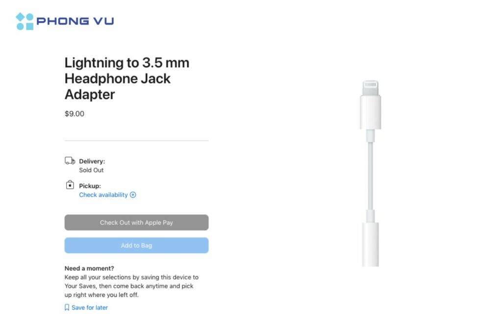 Apple chính thức khai tử cáp chuyển Lightning sang 3.5mm 2 Từ iPhone XS và XR trở đi, người dùng phải mua riêng với mức giá 9 USD