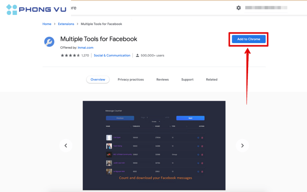 Thêm Multiple Tools vào Chrome