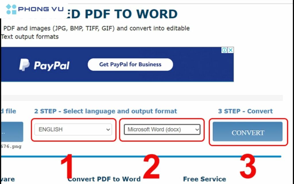 Nhấp vào nút "Convert" để bắt đầu