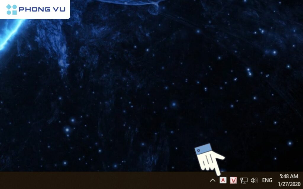 Tải về Easy Onscreen OCR rồi nhấn vào biểu tượng "A"