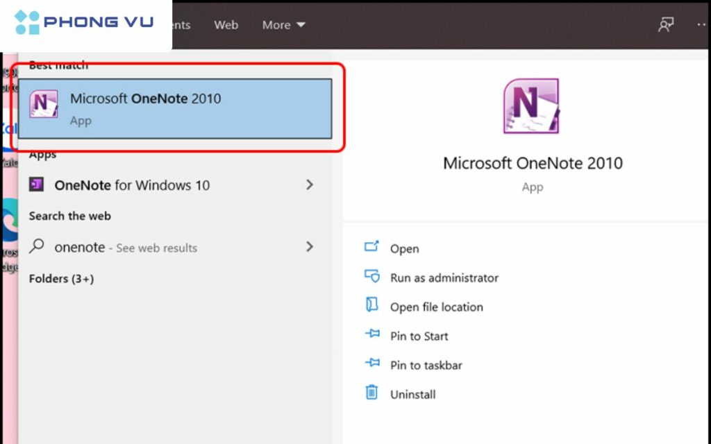 Mở OneNote