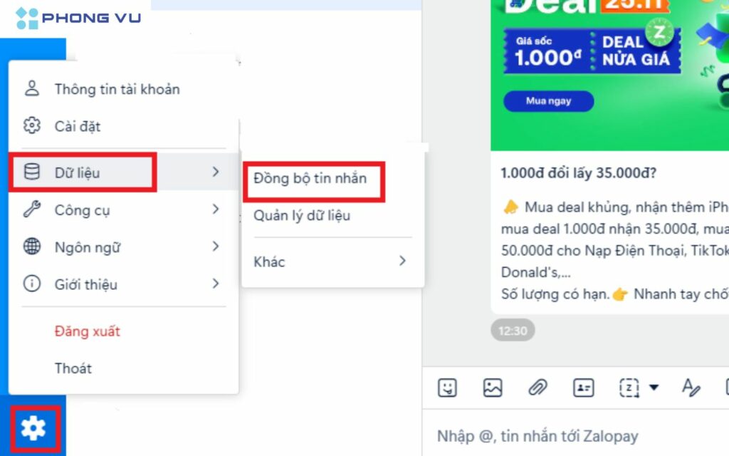 5 Cách đồng bộ tin nhắn Zalo đơn giản, mới nhất 2024 9 Thực hiện đồng bộ dữ liệu trên tài khoản Zalo