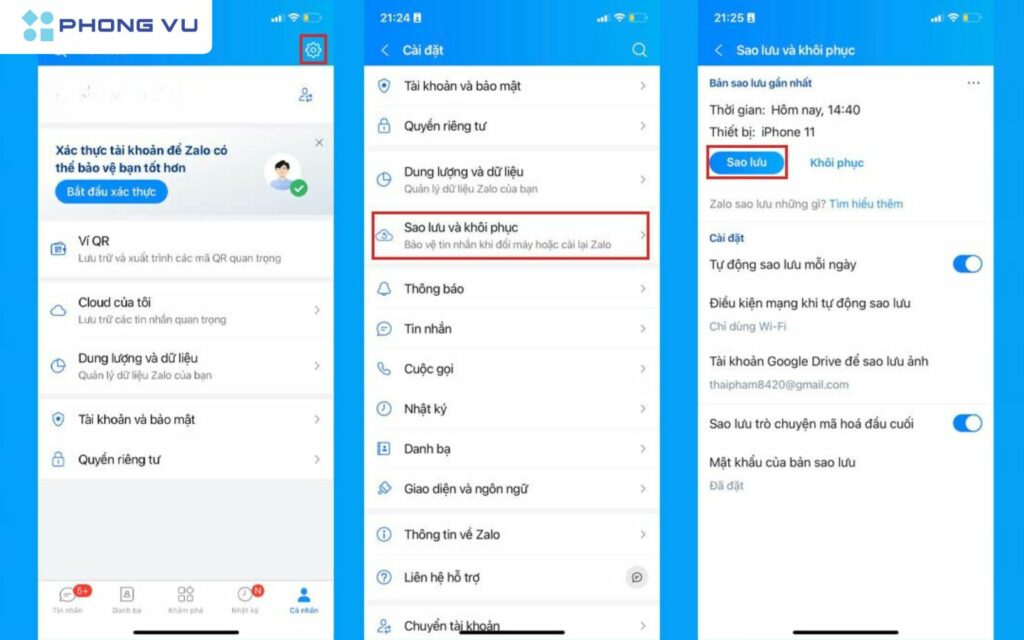 5 Cách đồng bộ tin nhắn Zalo đơn giản, mới nhất 2024 4 Sao lưu dữ liệu từ điện thoại cũ