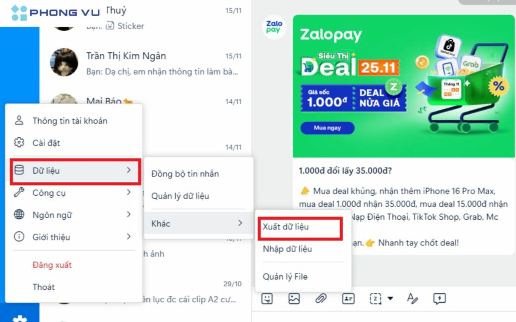 5 Cách đồng bộ tin nhắn Zalo đơn giản, mới nhất 2024 7 Lưu trữ dữ liệu trước khi thực hiện đồng bộ tin nhắn