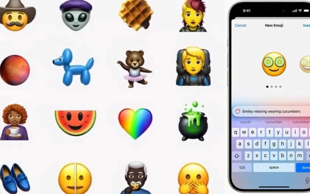 Các Genmoji sau khi được tạo hoàn thiện