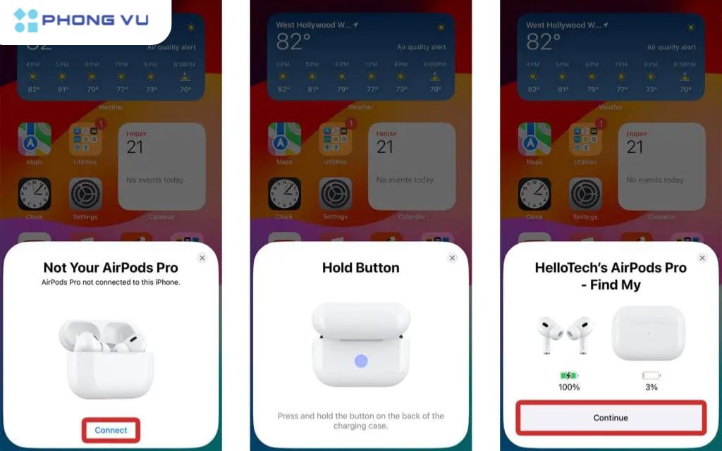 Mở kết nối tai nghe Airpod và nhanh chóng kết nối ngay