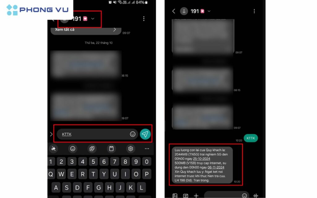 KTTK gửi đến 191