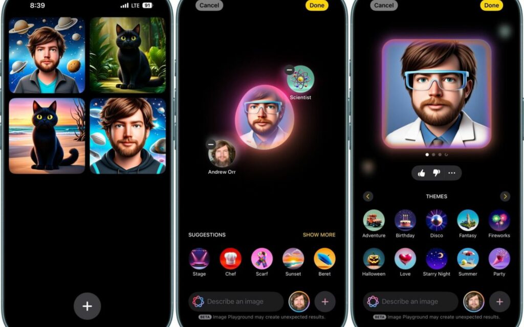 Bạn có thể thêm chú thích cho mỗi hình ảnh mình tạo ra