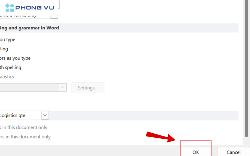Nhấn OK để hoàn tất điều chỉnh