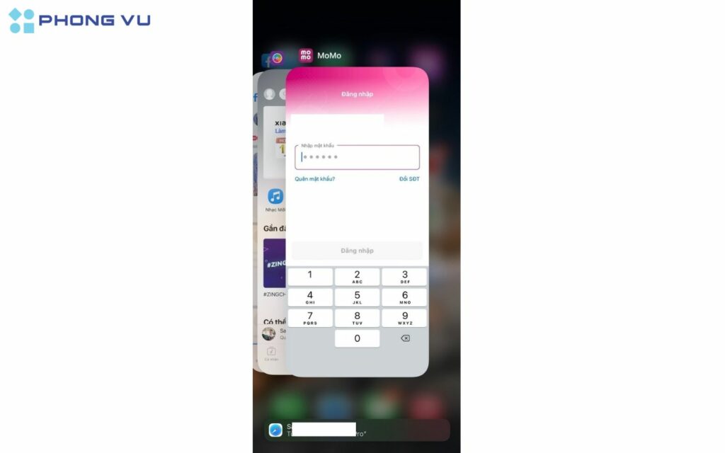 Mở cửa sổ đa nhiệm.
