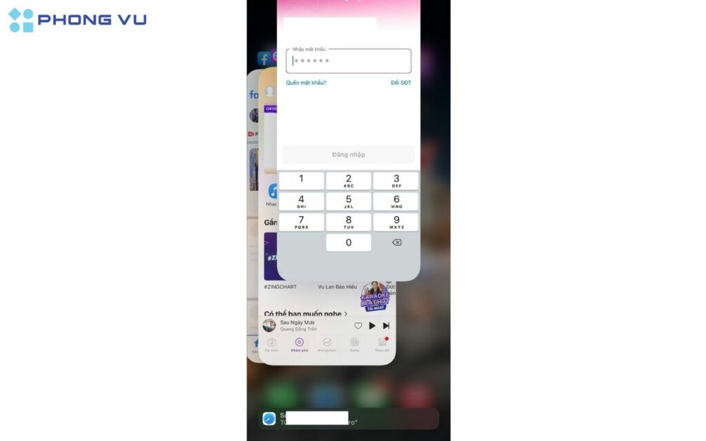  Với ứng dụng cần tắt, hãy vuốt nó lên để tắt.