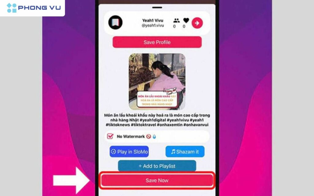 cách Xóa logo TikTok bằng SaveTok