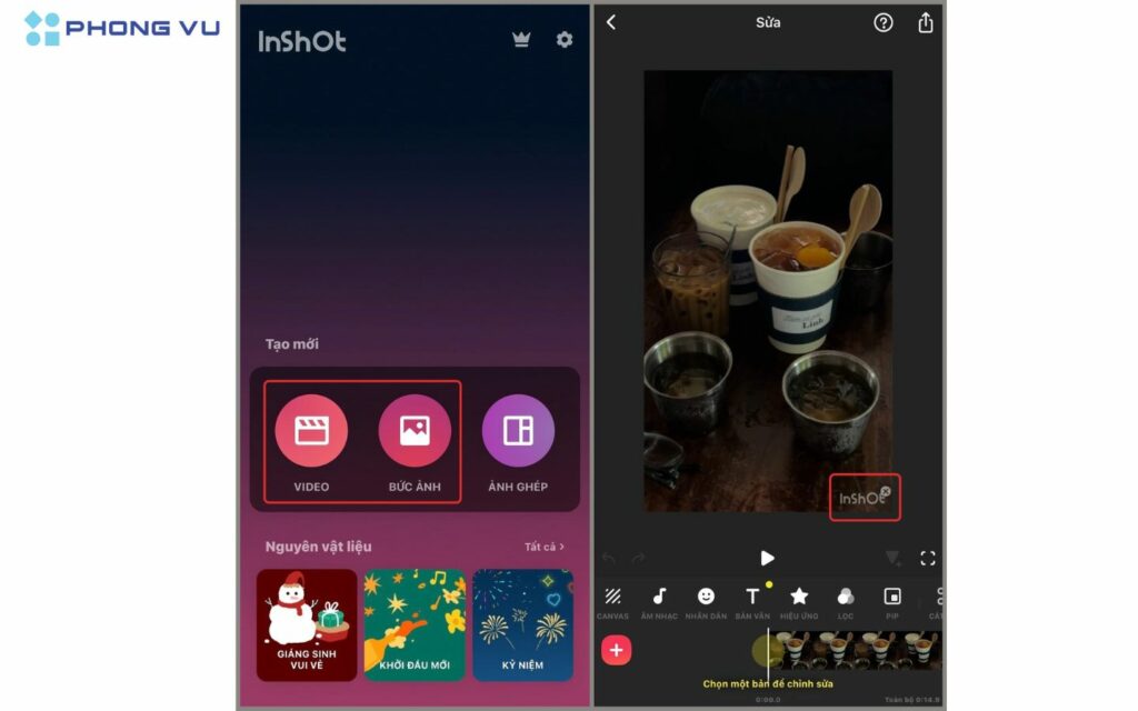 Xóa logo TikTok trên video online bằng InShot
