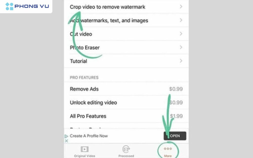 Sử dụng Video Eraser để xóa logo TikTok trên video