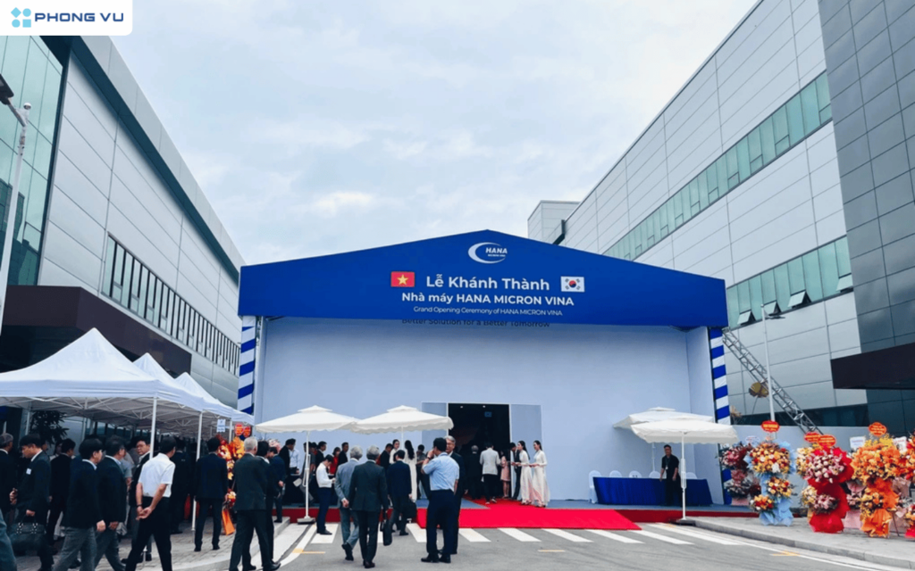 Rời Trung Quốc, các công ty đóng gói chip lựa chọn Việt Nam 1 Hana Micron cam kết đầu tư 1,3 nghìn tỷ won (khoảng 23.443 tỷ đồng)