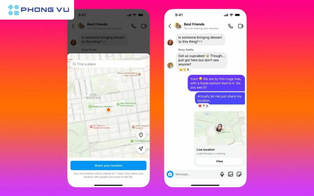 Hướng dẫn sử dụng tính năng chia sẻ vị trí trực tiếp qua Instagram
