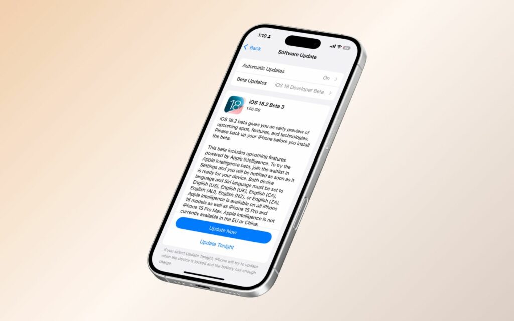 iOS 18.2 beta 3 là bản cập nhật phần mềm đáng mong chờ