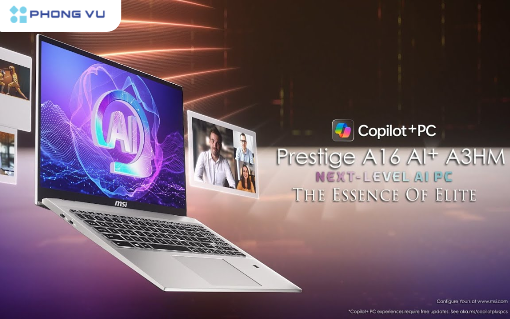 Hiệu năng tương đương MSI Summit A16 AI+ nhưng MSI Prestige A16 AI+ A3HMG-045VN dễ dàng mang theo chỉ 1.9kg