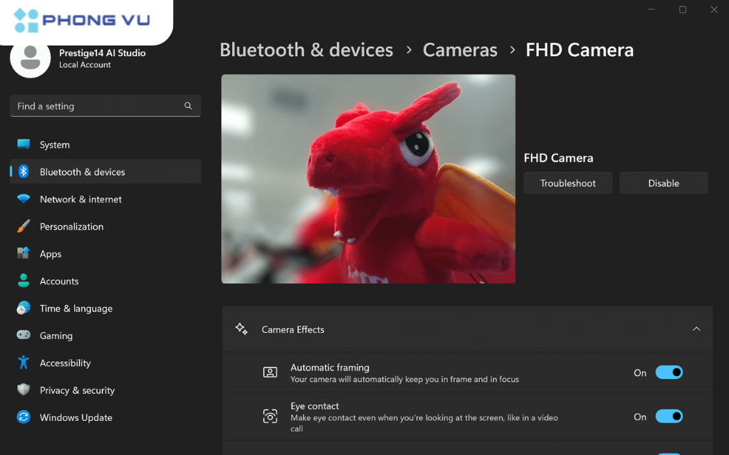 Windows Studio Effects sử dụng sức mạnh của AI để cải thiện chất lượng video của bạn với nhiều tính năng