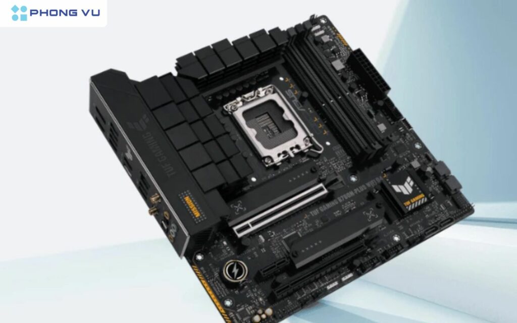Asus TUF GAMING B760M-PLUS D4 là lựa chọn đáng tin cậy với kết nối Wi-Fi tích hợp, hỗ trợ RAM DDR4 và độ bền cao