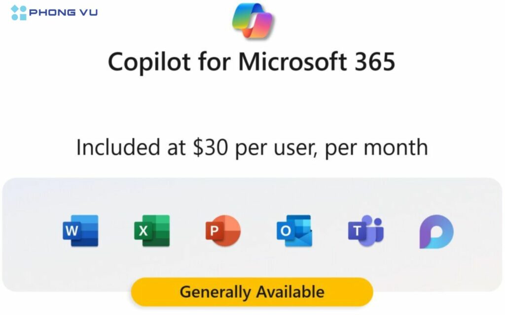 Microsoft 365 sẽ có giá cao hơn do tích hợp các tính năng Copilot 1 Tính năng Copilot được tính hợp vào Microsoft khiến giá dịch vụ tăng cao
