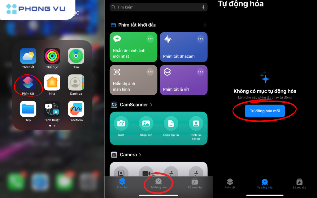 Để sử dụng, bạn cần tạo một Phím tắt mới với hành động "Quét NFC