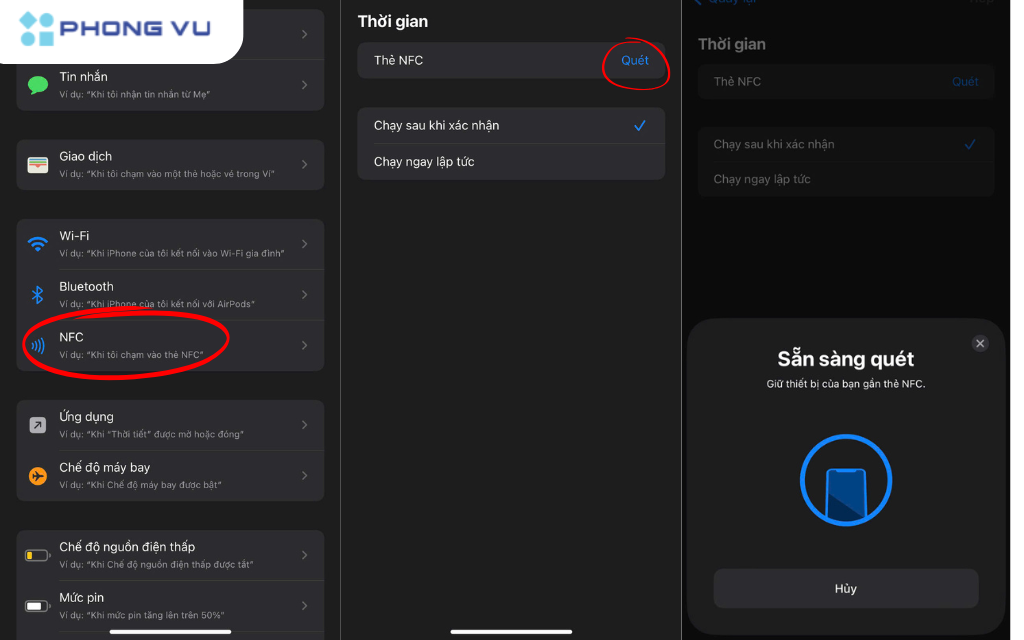 Giờ đây bạn có thể bắt đầu quét NFC