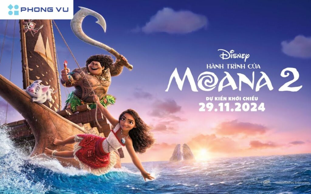 Moana 2 gây ấn tượng với khán giả nhờ hiệu ứng hoạt hình đẹp mắt