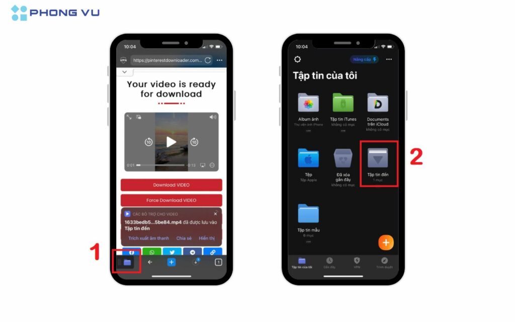 Dán liên kết vào trang tải video và dowload về máy