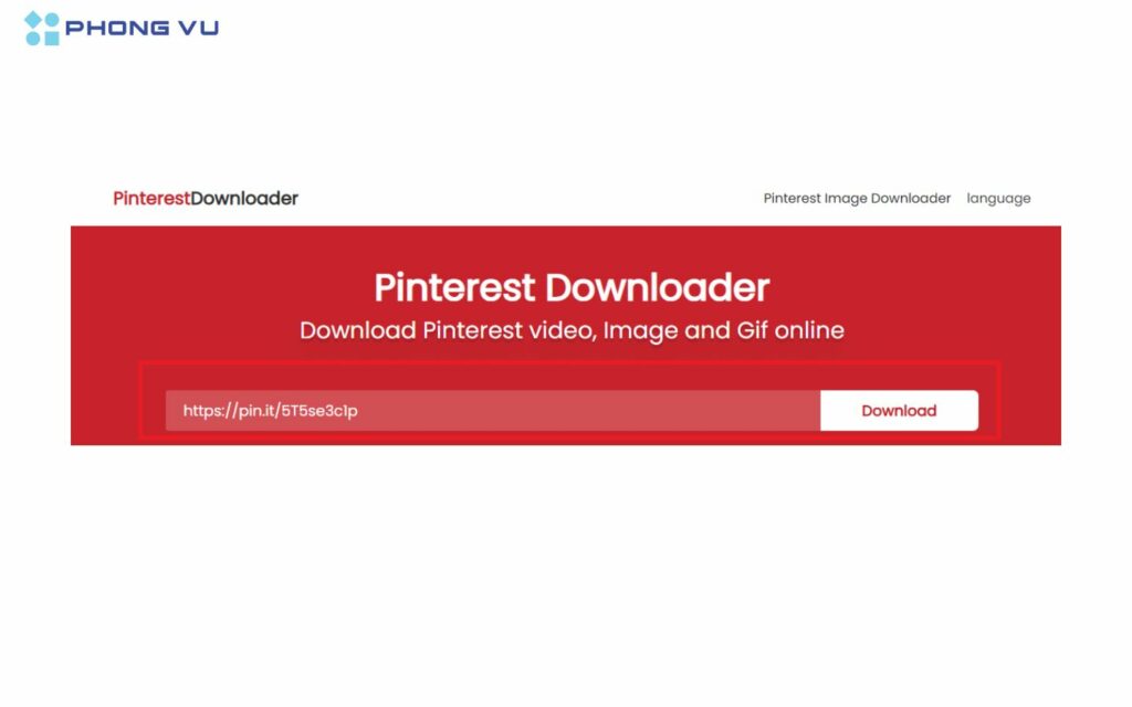 Dán link vừa tải vào hộp tìm kiếm và chọn Dowload