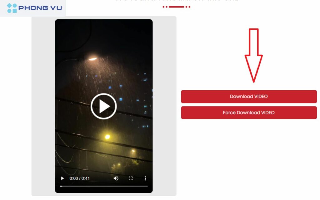 Chọn vào Dowload Video