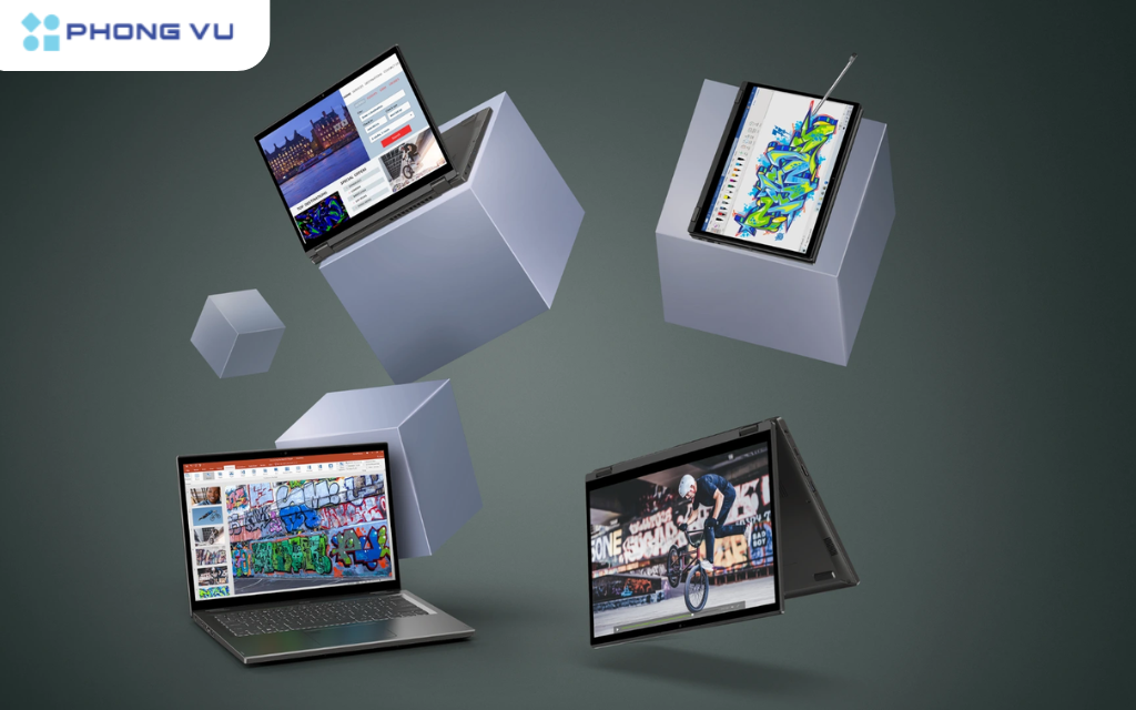 Thiết kế mỏng nhẹ chỉ 1.6kg với cảm biến vân tay tiện lợi, Aspire 5 Spin 14 là sự lựa chọn hoàn hảo cho người dùng năng động