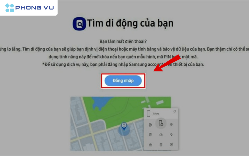 Đăng nhập tài khoản Samsung Account