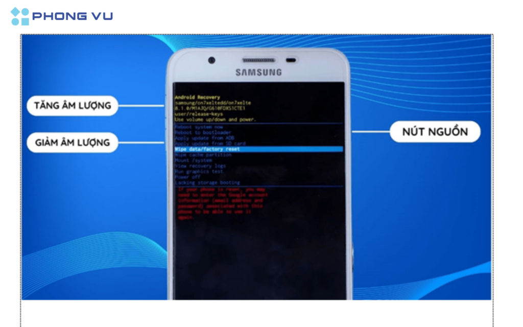 Sử dụng 2 nút tăng và giảm âm lượng để di chuyển lên, xuống