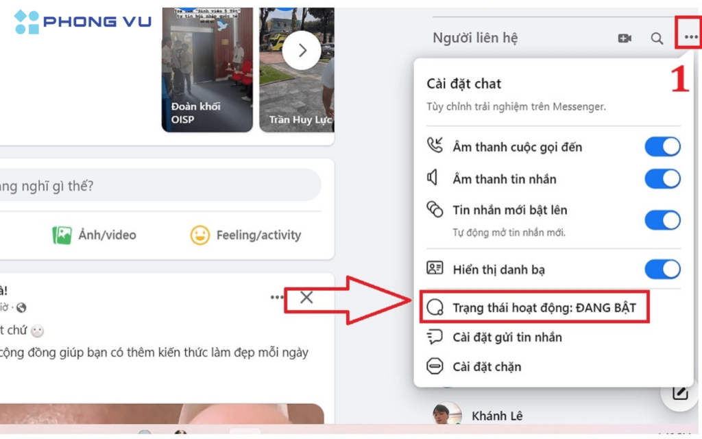 Truy cập vào Facebook trên trình duyệt 