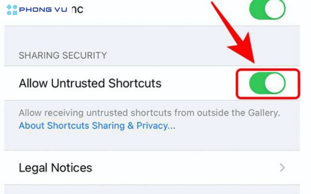 Bật mí 11+ cách tải video Youtube về điện thoại Android, iPhone 18 Tại giao diện Cài đặt, truy cập mục Shortcuts > Chọn Allow Untrusted Shortcuts