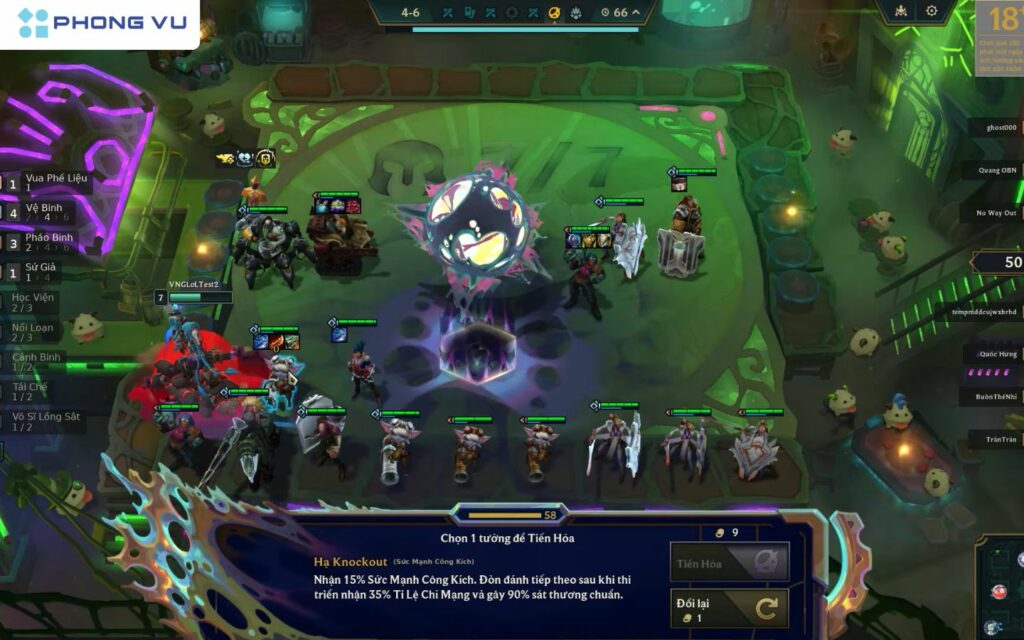 Dị thường kết hợp sử dụng với những tướng mạnh trong dtcl